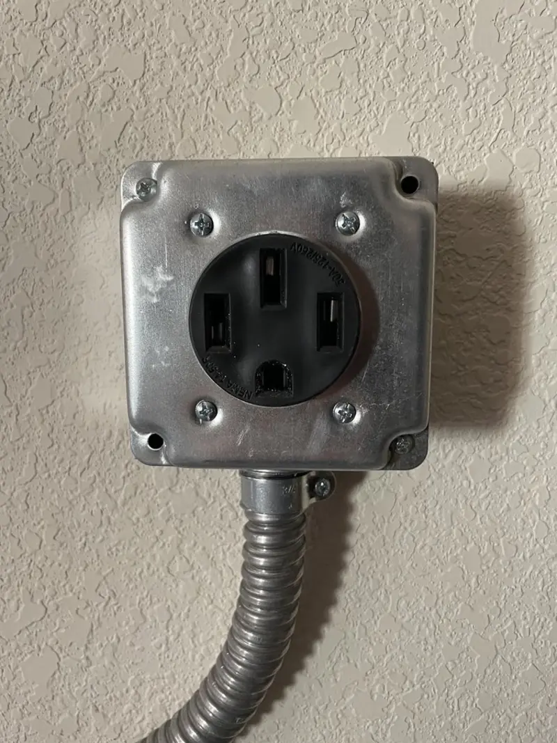NEMA 14-50 outlet installed for Electrical Panel Upgrade in Hesston